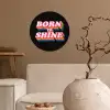 Quote - Regenboog - Roze - Zwart Wandcirkel behangsticker klein -sfeer1