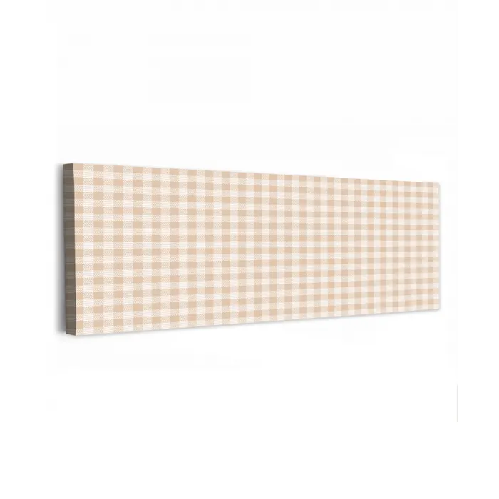 Plaid - Patroon - Vierkant - Beige canvas 2cm klein 828 -z3d