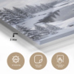 Sneeuwlandschap - Bergen - Rivier - Winter plexiglas 5mm klein -sfeer2