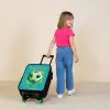 Voetbalvibes - Verfspatten - Groen - Blauw Kinderkoffer - Zwart klein -sfeer1