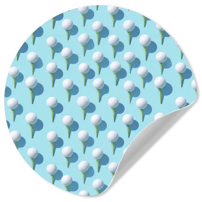 Behangcirkel - Golf - Ballen - Blauw