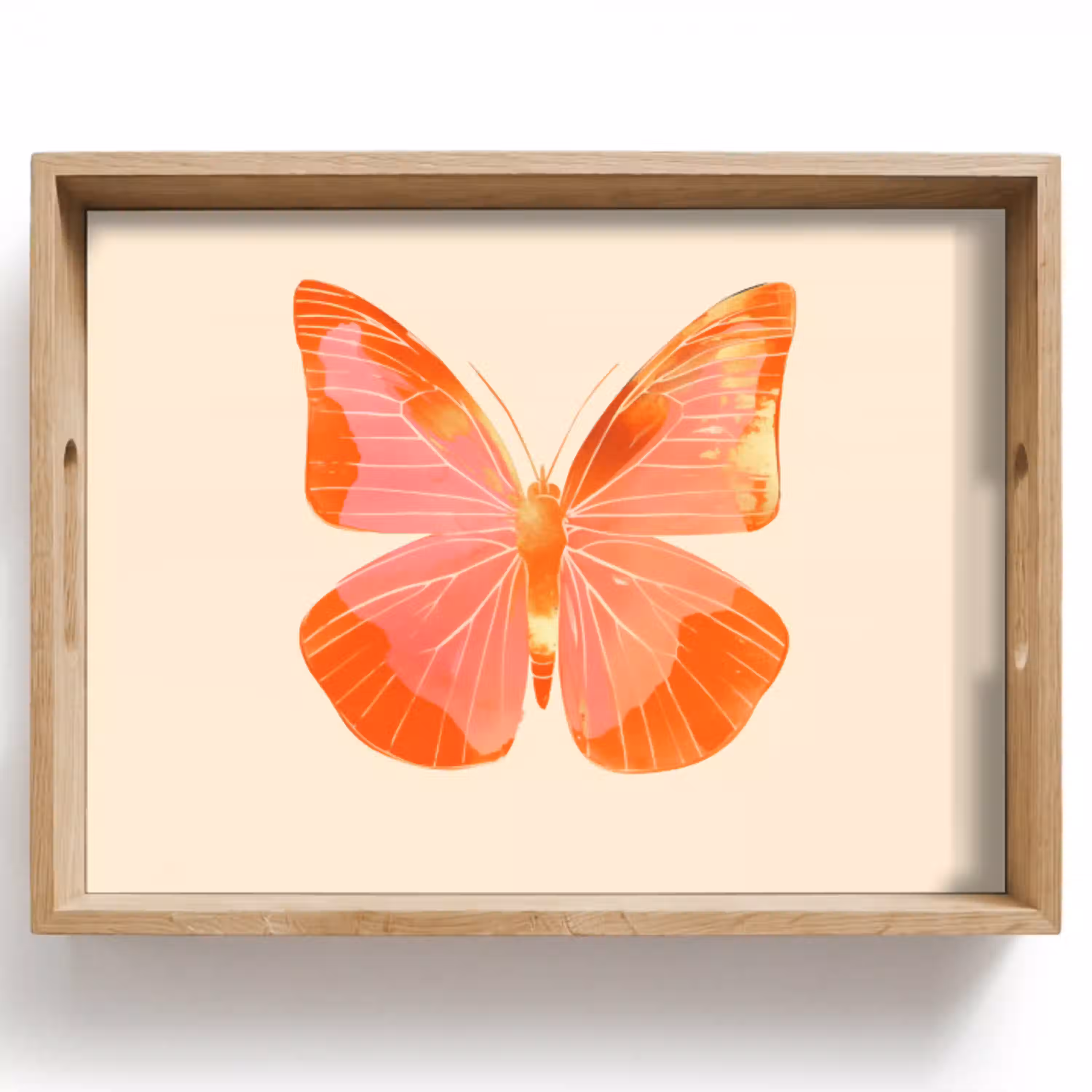 Vlinder - Minimalistisch - Roze Dienblad Rechthoek middel -z3d_shopping