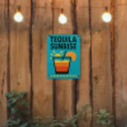 Illustratie - Tequila - Glas - Blauw tuinposter los doek klein -sfeer1