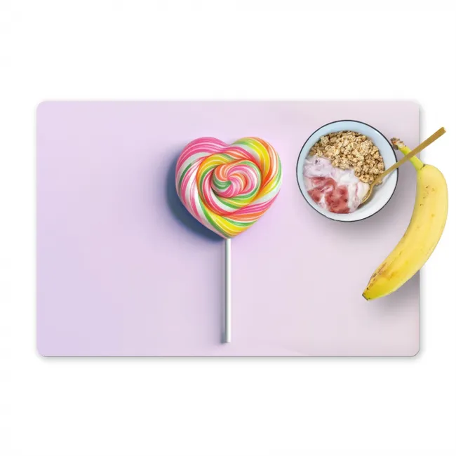 Hart - Lolly - Snoep Placemat vinyl groot -zzzproduct_Kitchenyeah-website