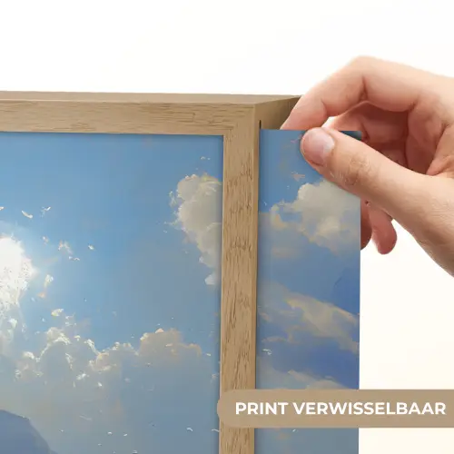 Zeilschip - Zee - Rotsen - Wolken Light Box met batterij (Wandlamp) middel -USP_websiteprintNL