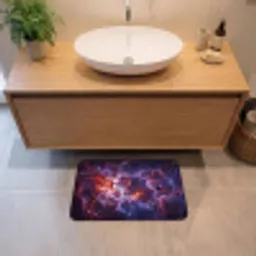 Space - Stars - Abstract - Colorful Badmat klein -sfeer1