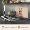 Grijs - Konijn - Blouse - Strik keuken achterwand spatscherm klein -usp_DE