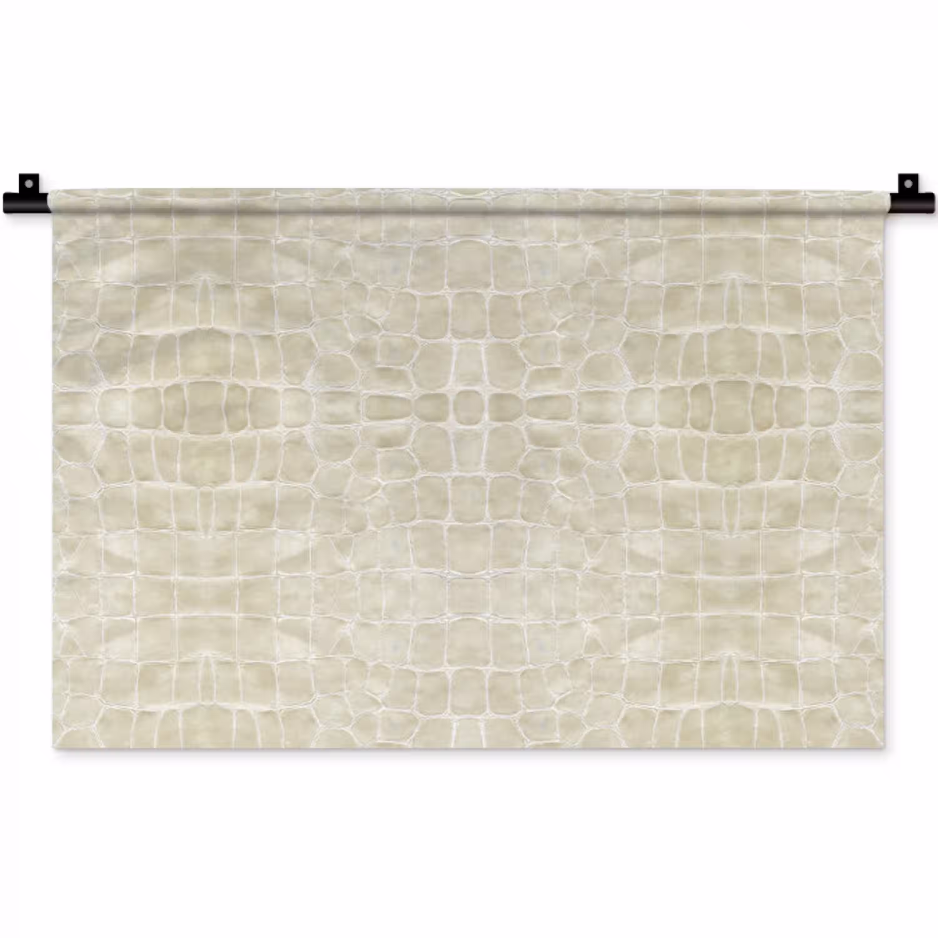Krokodil - Leer - Zand - Beige Wandkleed katoen klein 269 -zz3d