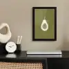Avocado - Minimalistisch - Illustratie - Groen fotolijst zwart zonder passe partout klein -sfeer1