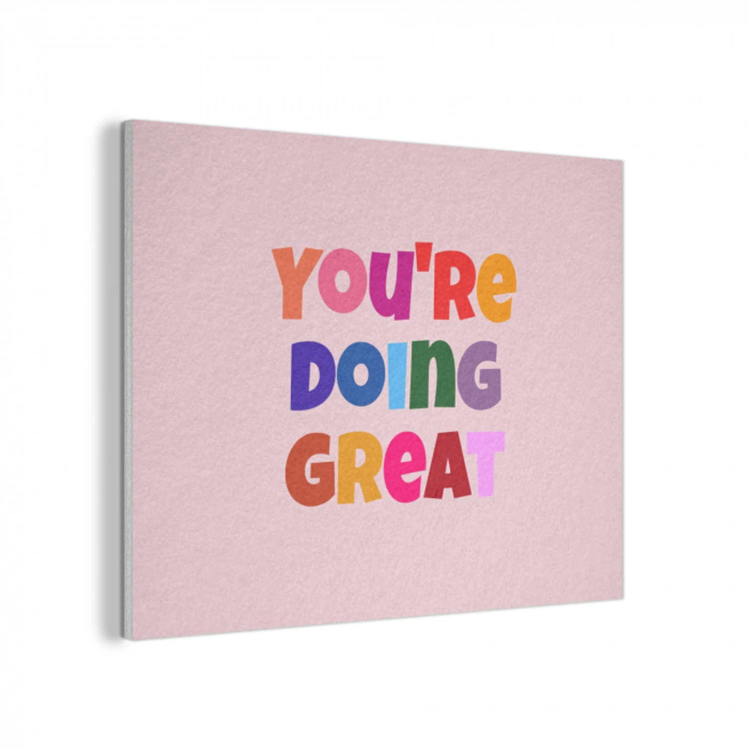 You're doing great - Roze - Kleurrijk PET vilt klein -3d