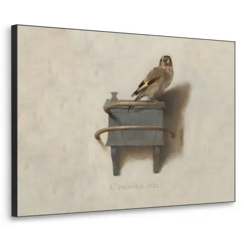 Het Puttertje - Schilderij - Fabricius - Oude Meester Textielframe zwart klein -3d