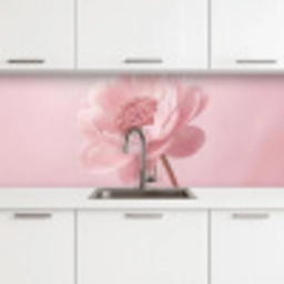 Bloem - Pioenroos - Roze keuken achterwand 2 middel -3d