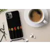 Lepels - Specerijen - Zwart - Kruiden - Rustiek Hoesje iPhone 12 Pro met koord klein -oordop
