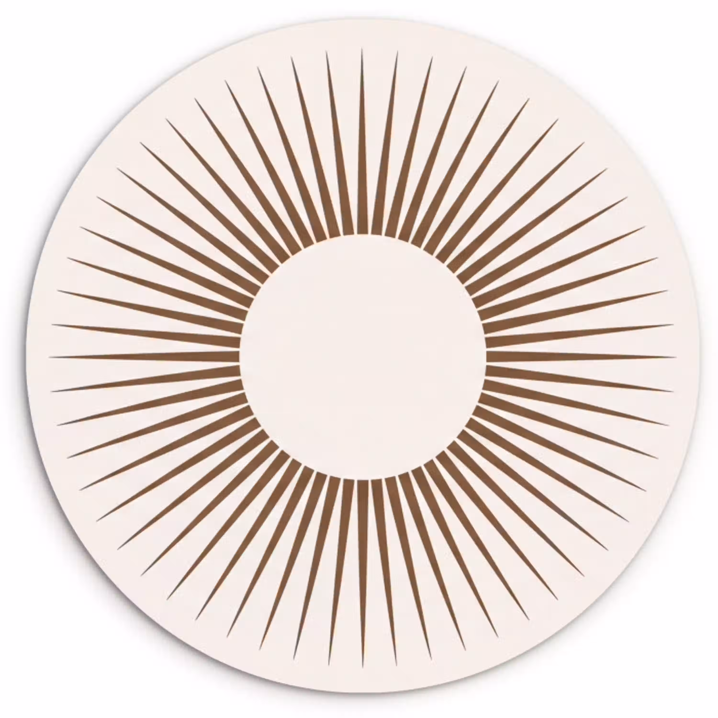 Abstract - Zon - Symbool - Modern - Beige Wandcirkel kunststof plaat 5mm dik klein -3d