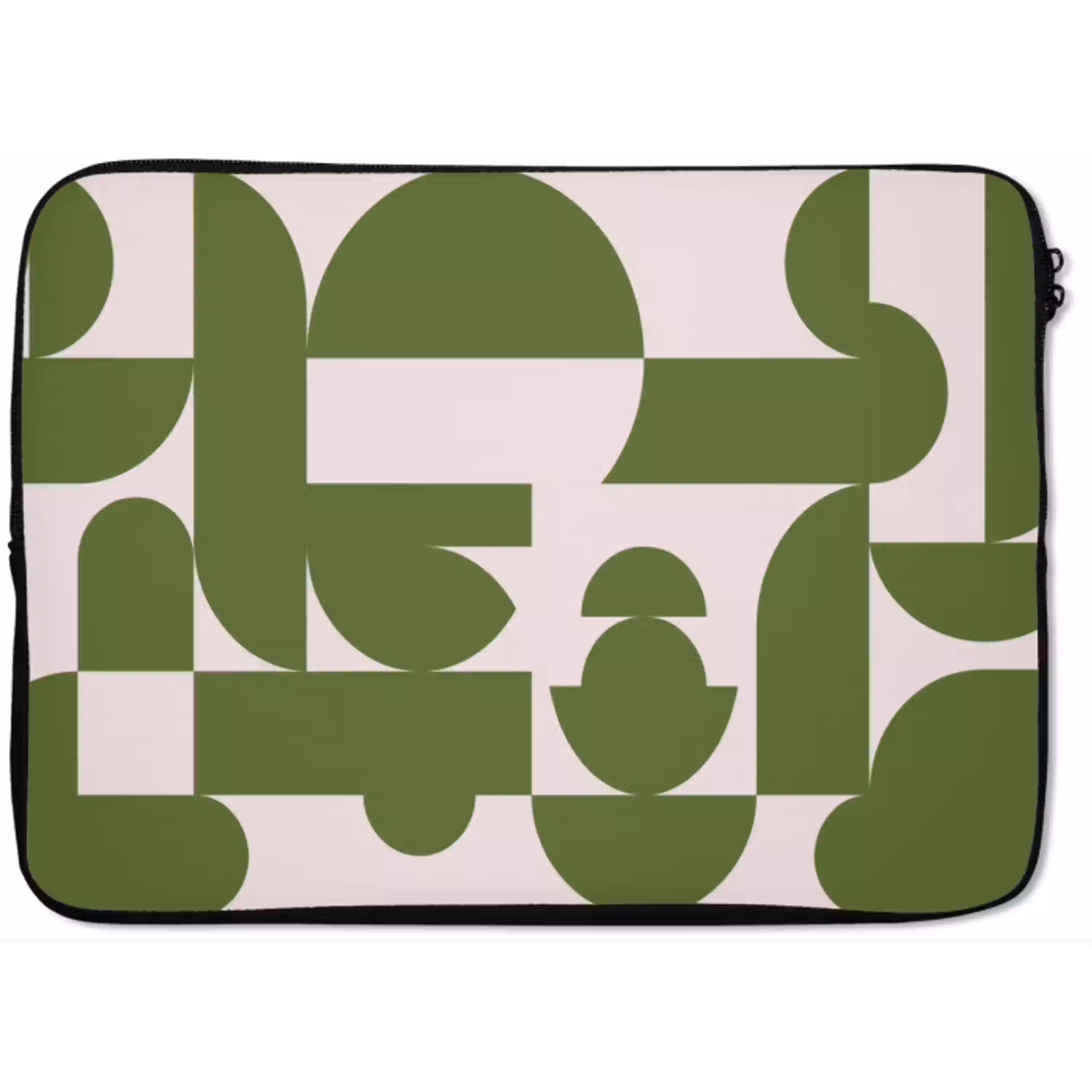 Abstract - Geometrie - Modern - Groen - Wit laptophoes neopreen klein -zkaufland3dotto
