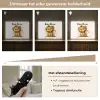 Leeuw - Waterverf - Bruin - Dieren - Meisjes - Jongens Light Box met batterij (Wandlamp kind) middel -USP_dimbaarNL