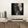 Vrouw - Bladgoud - Zwart - Huid - Luxe aluminium wit klein -sfeer1
