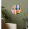 Blokken - Vierkant - Patroon - Gekleurd Wandcirkel kunststof plaat 5mm dik klein -sfeer3