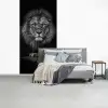 Leeuw - Dieren - Zwart - Wit fotobehang vinyl groot -slaapkamer