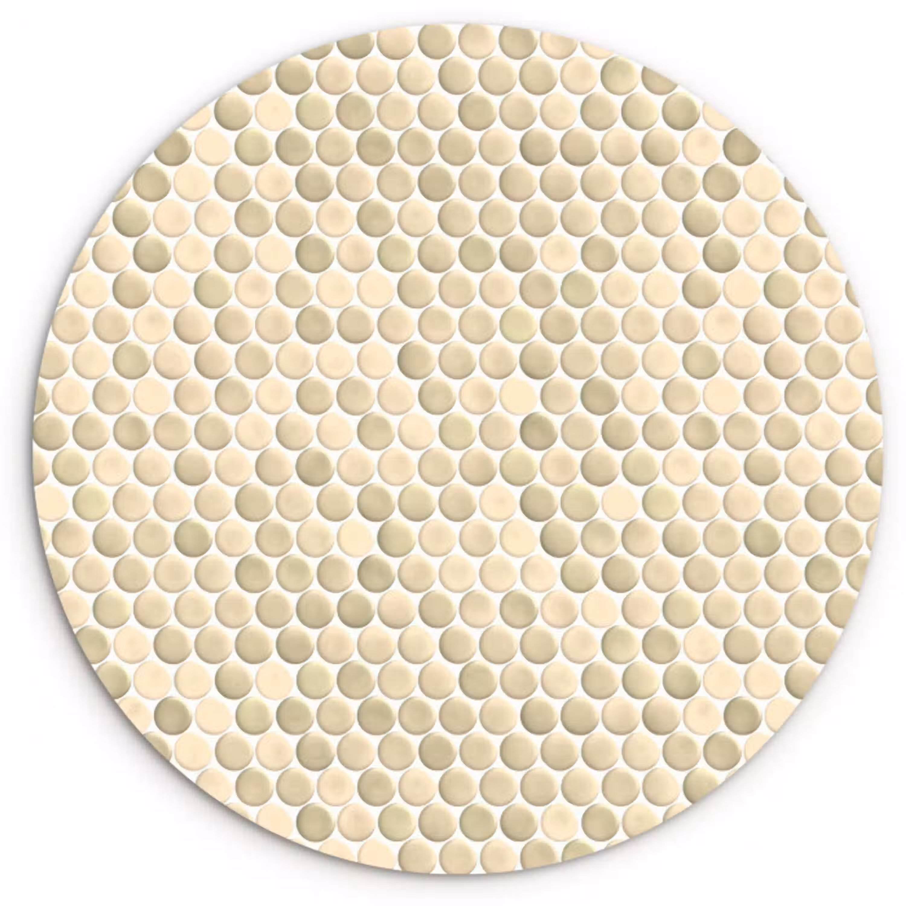 Penny - Mozaïek - Zand Wandcirkel kunststof plaat 5mm dik klein 188 -3d