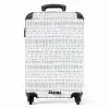 Grijs stippelstrepenmotief NBS - Handbagage koffer - Kinderen Unisex middel -productfoto_recht