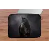 Portret - Paard - Zwart laptophoes neopreen klein -tafel