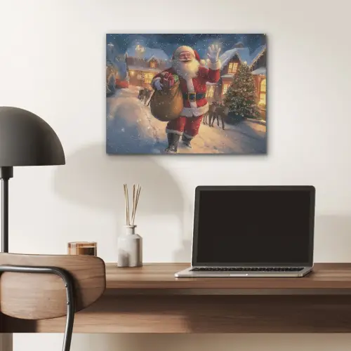 Kerstman - Dorp - Hert - Donker PET vilt klein -sfeer5