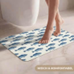 Vis - Patroon - Blauw WCmat klein 1009 -USP_ZachtDE