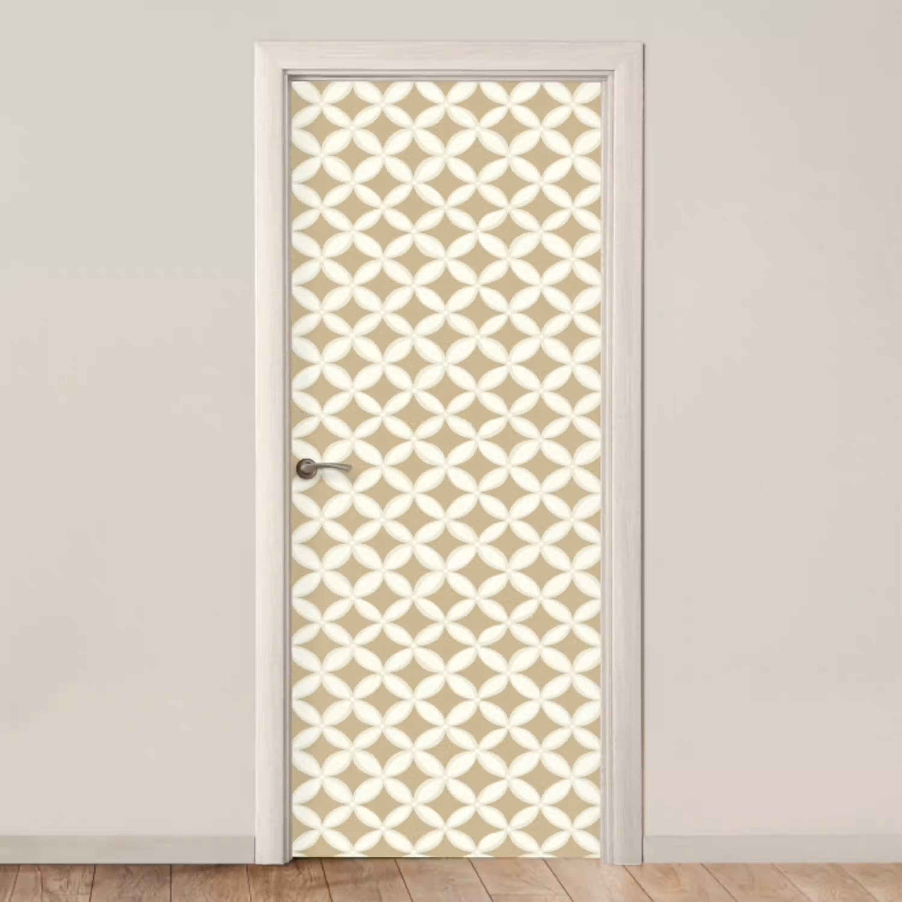 Symmetrisch - Motief - Beige deurposter klein 289 -3d_beige