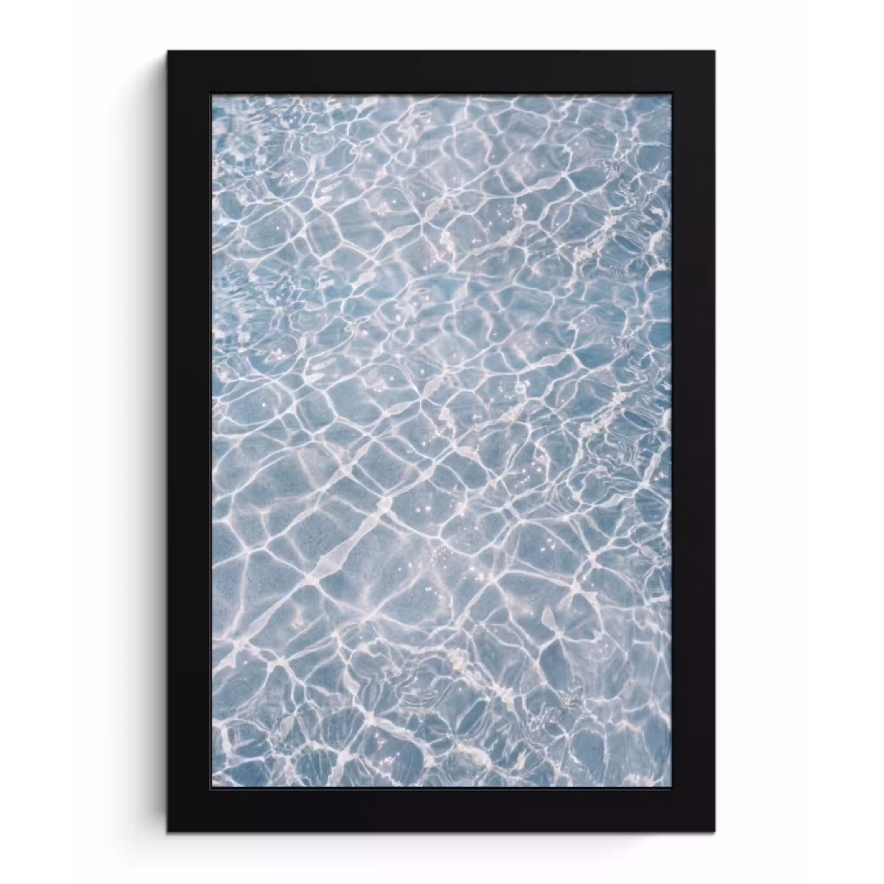 Water - Reflectie - Zonlicht fotolijst zwart zonder passe partout klein -3d