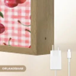 Kersen - Blokken - Rood Light Box met batterij (Wandlamp) middel 907 -USP_websiteoplaadbaarNL