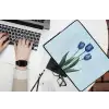 Tulpen - Blauw - Bladeren laptophoes neopreen klein -bureau
