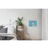 Dalmatiër - Zonnebril - Blauw textielposter latten blank klein -woonkamer