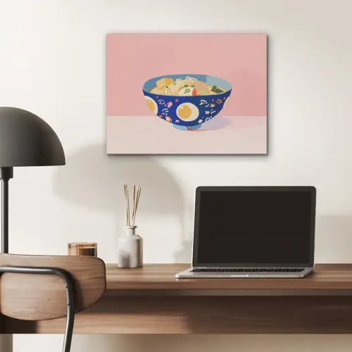 Noodles - Kom - Blauw - Illustratie PET vilt klein -sfeer5