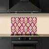 Retro - Floraal - Paars keuken achterwand spatscherm klein 900 -sfeer1