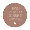 Spreuken - Herinner je gisteren droom over morgen en geniet vandaag - Quotes Wandcirkel aluminium klein -3d