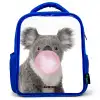 Kauwgom koala Kinderrugzak - Blauw middel -3d