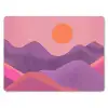 Zon - Heuvels - Paars - Abstract muismat rubber klein -3d