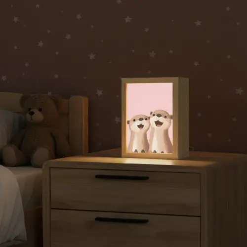 Otters - Glimlach - Bruin Light Box met kabel klein -sfeer1_kind