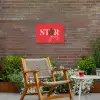 Star girl - Rood - Panter - Ster Tuinposter op houten frame 2 cm dik klein -sfeer3