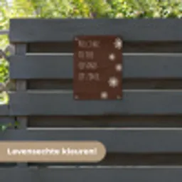 Bruin - Quote - Bloemen - Zomer tuinposter los doek klein -sfeer3