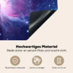 Ruimte - Sterren - Kleurrijk Inductie beschemer met haakjes klein -ky-onderkant-de