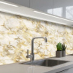 Warm - Gouden - Marmer - Patroon keuken achterwand 2 middel 871 -3d_schuin