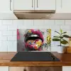 Lippen - Graffiti - Expressief keuken achterwand spatscherm klein -sfeer2
