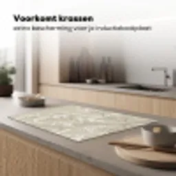Sereen - Bloesem - Wit Inductie beschermer vinyl 3mm klein -sfeer1