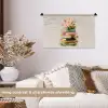 Boeken - Stapel - Bloemen - Kleurrijk Wandkleed katoen klein -sfeer1