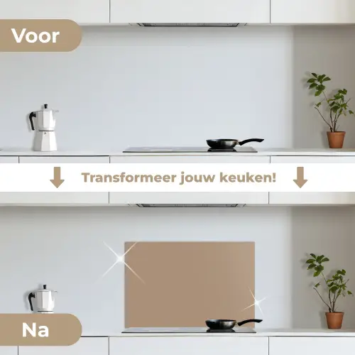 Bakery brown - Interieur - Aardetinten keuken achterwand spatscherm klein 900 -voor_na_NL