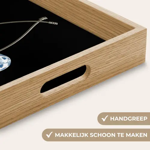 Kersen - Delfts blauw - Fruit Dienblad Rechthoek middel -USP_HandgreepNL