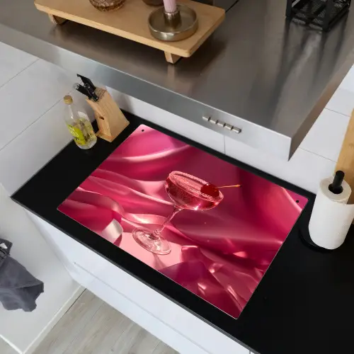 Cocktail - Pink - Luxe Inductie beschemer met haakjes klein -sfeer1