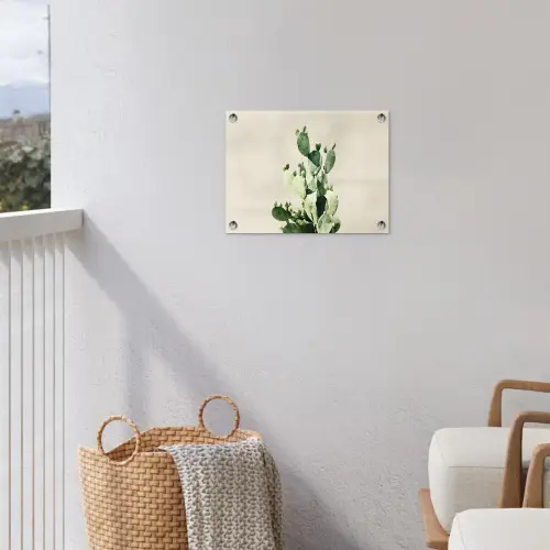 Cactus - Groen - Minimalistisch tuinposter los doek klein -sfeer8